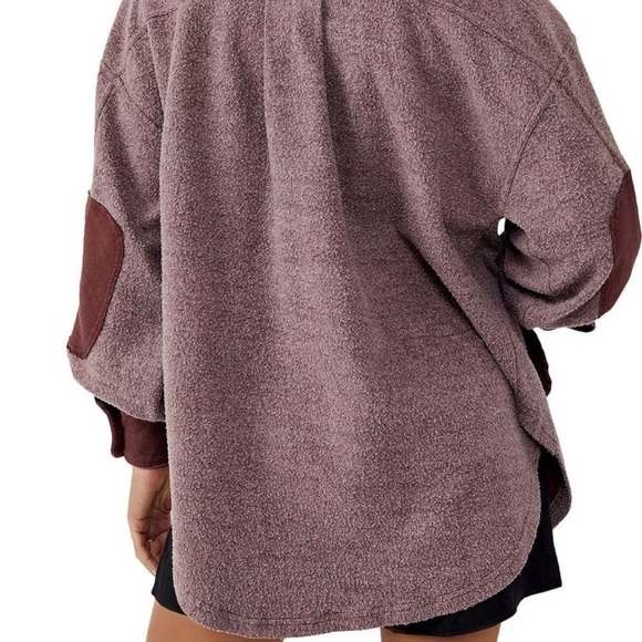 NWOT Free People Ruby Oversized Fleece Jacket Color: Date Night - Picture 4 of 7